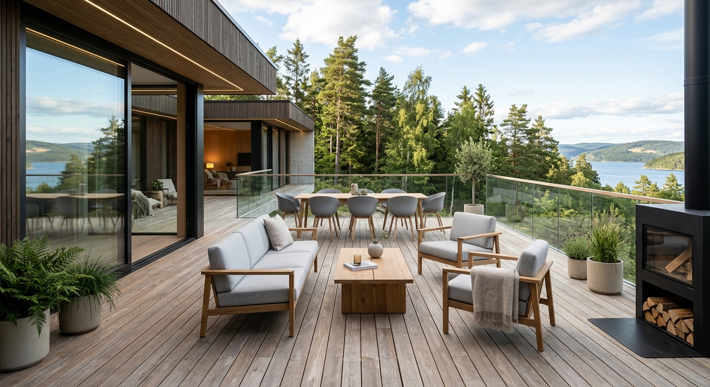 Træterrasse - Eksempel 2 Træterrasse - Billede 2 af tømrerarbejde udført af Edemann Tømrer & Montage
